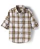 JASH KIDS Cotton Woven Full Sleeves Checks Shirt - Khaki