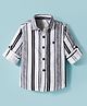 JASH KIDS Corduroy Woven Full Sleeves Striped Shirt - White