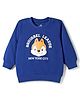 Doodle Poodle 100% Cotton Light Weight Full Sleeves Sweatshirt With Squirrel Print - Navy Blue