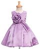 Bluebell Satin Woven Sleeveless Party Dress With Floral Applique - Lilac