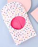 Babyhug Knit Reversible Monkey Cap With Star Print Dark Pink - Diameter 10 cm