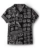 Dapper Dudes Half Sleeves Abstract Printed Shirt - Black