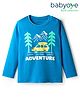 Babyoye 100% Cotton Knit Eco Jiva Finish Full Sleeves T-Shirt With Adventure Text Print - Blue