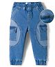Mark & Mia Cotton Lycra Denim Full Length Washed Jeans With Pocket & Tipping Detailing - Blue