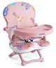 Babyhug 2 in 1 Kids Feeding Chair & Booster Chair with Removable Tray & Seat Cushion - Pink| Adjustable Height| Safety Harness| Foldable Legs| Non Slip Base| Easy to Clean| Durable Built
