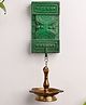 The Advitya Hand Carved Wooden Green Hook Wall Decor
