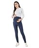 KOI SLEEPWEAR Rayon Knit Solid High Rise Maternity Leggings - Navy Blue