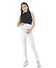 KOI SLEEPWEAR Rayon Knit Solid High Rise Maternity Leggings - White