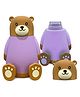 Kidology Cute Bear Water Bottle - 320ml (Purple)