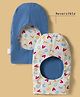Ben Benny Interlock Knit Reversible Monkey Cap Text Print Navy Blue - Diameter 9.5 cm
