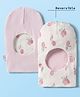 Ben Benny Interlock Knit Reversible Monkey Cap With Floral Print Pink - Diameter 10.5 cm