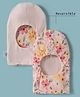 Ben Benny Interlock Knit Reversible Monkey Cap With Floral Print Pink - Diameter 9.5 cm
