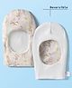 Ben Benny Interlock Knit Reversible Monkey Cap With Floral Print White - Diameter 9.5 cm