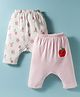 Ben Benny Interlock Knit Full Length Diaper Leggings with Tropical Print Pack of 2 - Pink & Offwhite