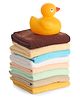 Ben Benny Terry Solid Wash Cloths With Rubber Duck Pack of 8 L 24.5 x B 23.5 cm - Multicolor