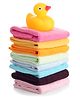 Ben Benny Terry Solid Wash Cloths With Rubber Duck Pack of 8 L 24.5 x B 23.5 cm - Multicolor