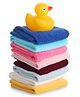 Ben Benny Terry Solid Wash Cloths With Rubber Duck Pack of 8 L 24.5 x B 23.5 cm - Multicolor