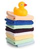 Ben Benny Terry Solid Wash Cloths With Rubber Duck Pack of 8 L 24.5 x B 23.5 cm - Multicolor