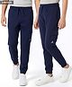 Pine Active Knit Full Length Super Stretch Jogger With Brand Logo Print - Navy Blue