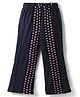 CrayonFlakes Knit Polka Dots Printed Flared Leggings - Navy Blue