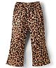 CrayonFlakes Knit Leopard Printed Flared Leggings - Brown