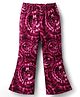 CrayonFlakes Knit Tie Dye Flared Leggings - Maroon