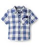 CrayonFlakes Rayon Woven Half Sleeves Buffalo Checked Shirt - Off White