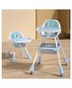 StarAndDaisy High Chair for Baby Feeding Chair with 5 Point Safety Belt High Chair with Seat Recline, Height Adjustable & Detachable Tray with Wheel - Sky Blue