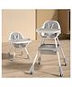 StarAndDaisy High Chair for Baby Feeding Chair with 5 Point Safety Belt High Chair with Seat Recline, Height Adjustable & Detachable Tray with Wheel - Grey