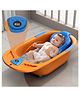 StarAndDaisy Baby Bath Tub Newborn Baby Bath Tub with Temperatures Sensior & Baby Bath Seat, Antislip Baby Bath Tub with Bath Chair, Brown