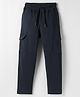 Doreme Terry Knit Full Length Track Pant With Pockets - Navy Blue
