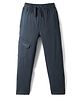 Doreme Terry Knit Full Length Solid Colour Lounge Pant With Pockets - Grey