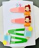 Radhya accessories Set Of 2 Ice Creams & Girl Designed Snap Clips - Multi Colour