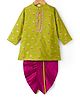 BABYHUG BOYS BROCADE KURTA DHOTI SET 12-18M  GREEN