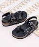 Briskers Solid Buckle Clip Closure Sandals - Black