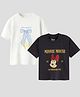 Nap Chief Pure Cotton Knit Pack Of 2 Disney Mickey & Friends Featuring Half Sleeves Minnie Mouse Printed Tees - Multi Colour