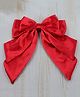 Little Miss Cuttie Solid Bow Applique Detailed Alligator Clip - Red