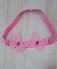 Little Miss Cuttie Butterfly Applique Detailed Headband - Pink