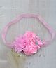 Little Miss Cuttie Floral Applique Detailed Headband - Pink