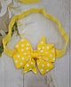 Little Miss Cuttie Polka Dots Designed Bow Applique Detailed Headband - Yellow