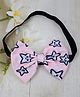 Little Miss Cuttie Stars Designed Bow Applique Detailed Headband - Pink