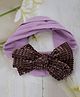Little Miss Cuttie Bow Applique Detailed Headband - Lavender
