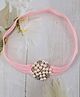 Little Miss Cuttie Floral Designed Pearls & Stones Embellished Headband - Pink