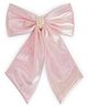 Ribbon candy Pearls Embellished Bow Applique Detailed Alligator Clip - Baby Pink