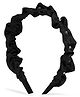 Ribbon candy Ruffle Detailed Pearls Embellished Hair Band - Black