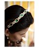 Ribbon candy Pearls & Kundan Embellished Hair Band - Green