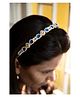 Ribbon candy Kundan Stones & Pearls Embellished Hair Band - Blue