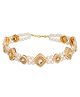 Ribbon candy Kundan Stones & Pearls Embellished Headband - Golden