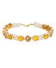 Ribbon candy Kundan Stones & Pearls Embellished Headband - Yellow