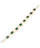 Ribbon candy Kundan & Pearls Embellished Necklace  - Green & Gold